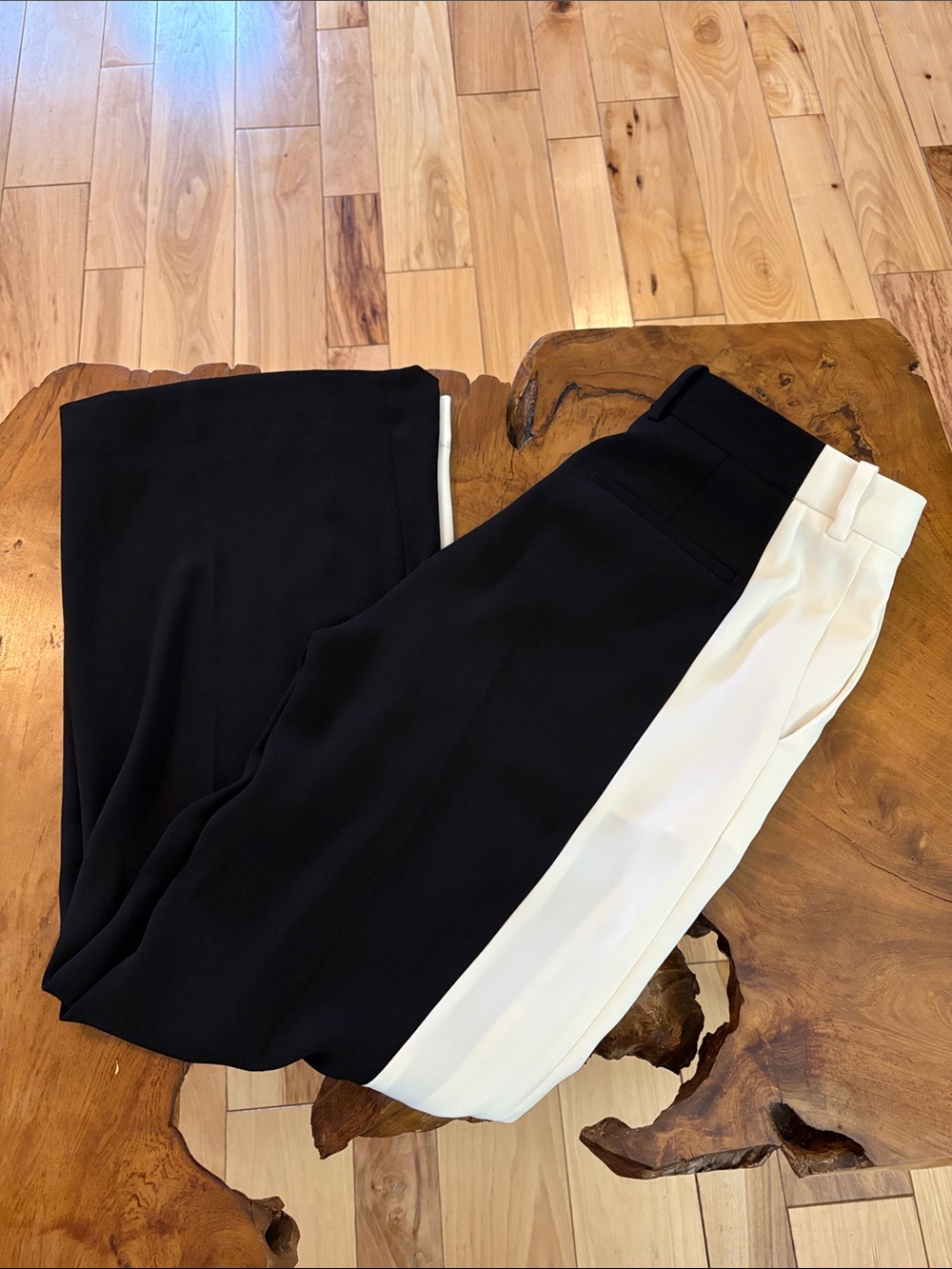 Reiss Black Trousers with White Side Stripe